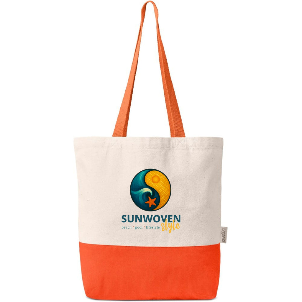 Colourblock Cotton Beach Bag